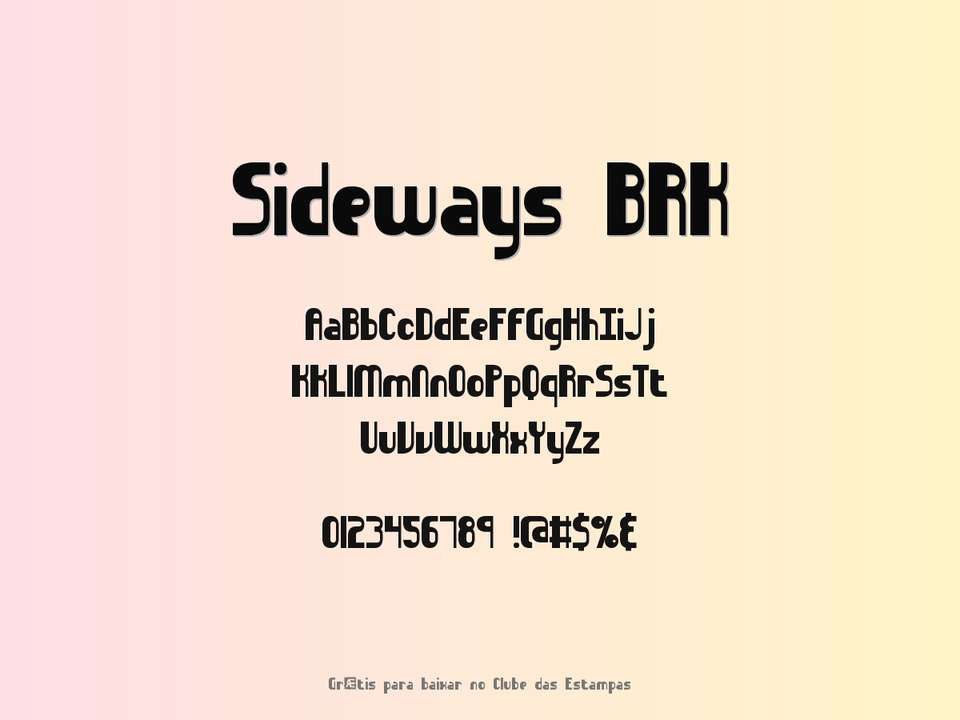 Fonte Sideways Brk Grátis Para Baixar