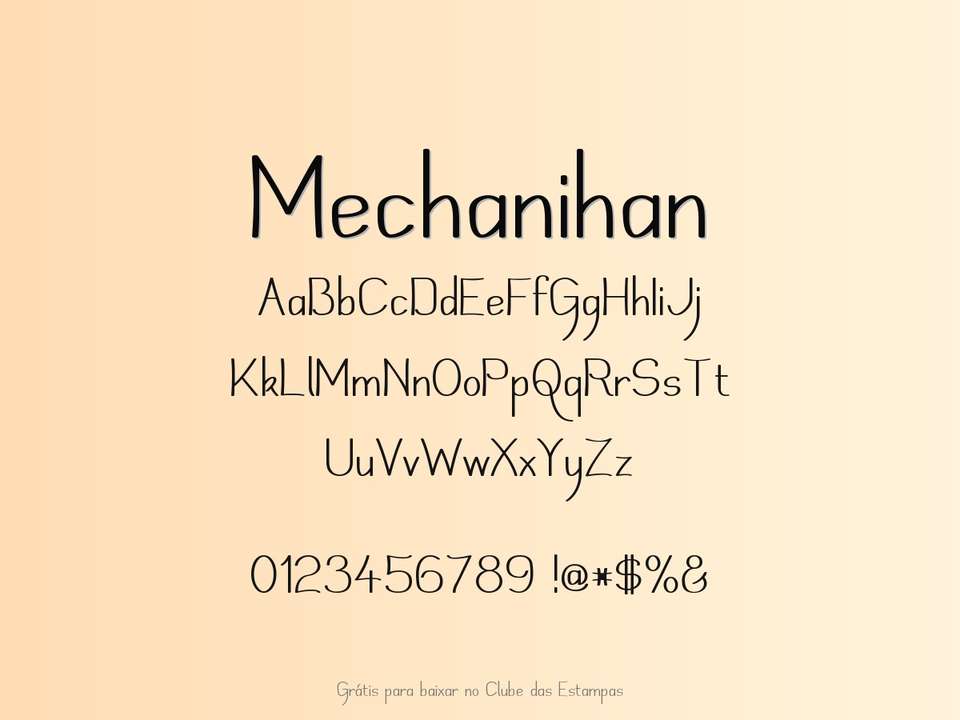 Fonte Mechanihan Grátis Para Baixar