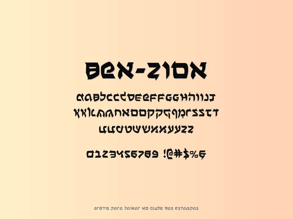Fonte Ben Zion Grátis Para Baixar