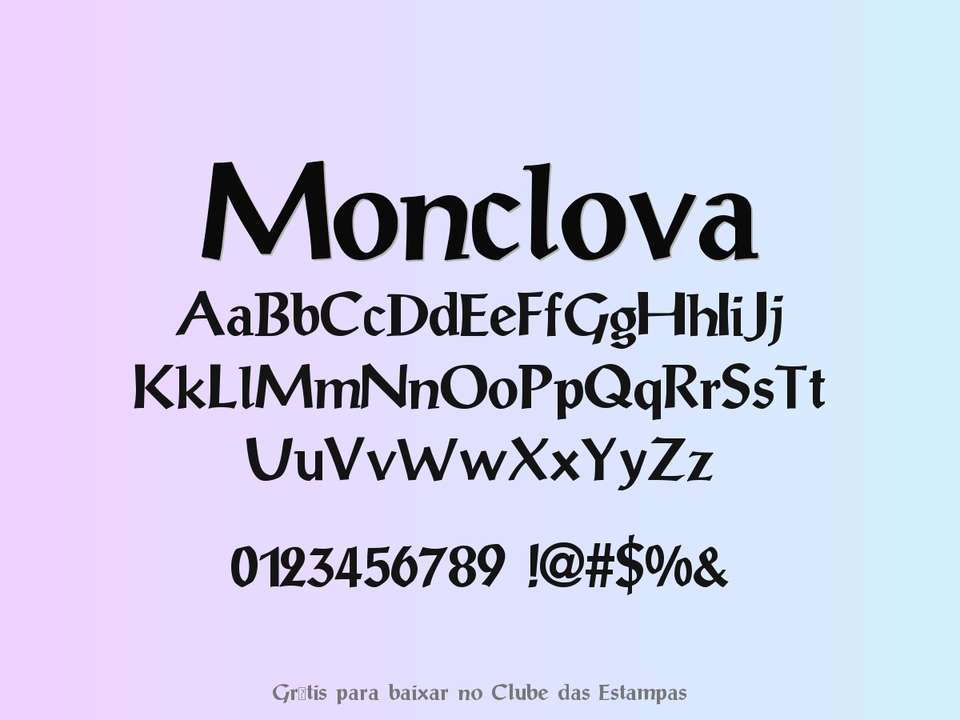 Fonte Monclova Grátis Para Baixar
