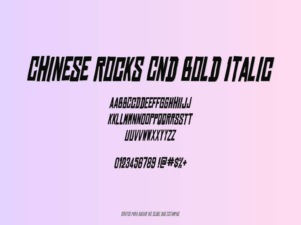 Fonte Chinese Rocks Cnd Bold Italic Grátis Para Baixar