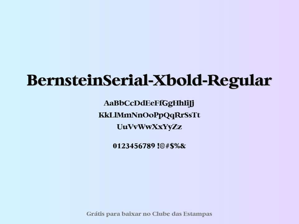 Fonte Bernsteinserial Xbold Regular Grátis Para Baixar