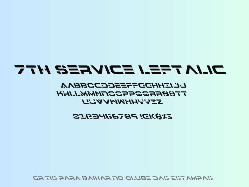 Fonte 7th Service Leftalic Grátis Para Baixar
