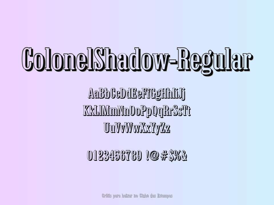 Fonte Colonelshadow Regular Grátis Para Baixar
