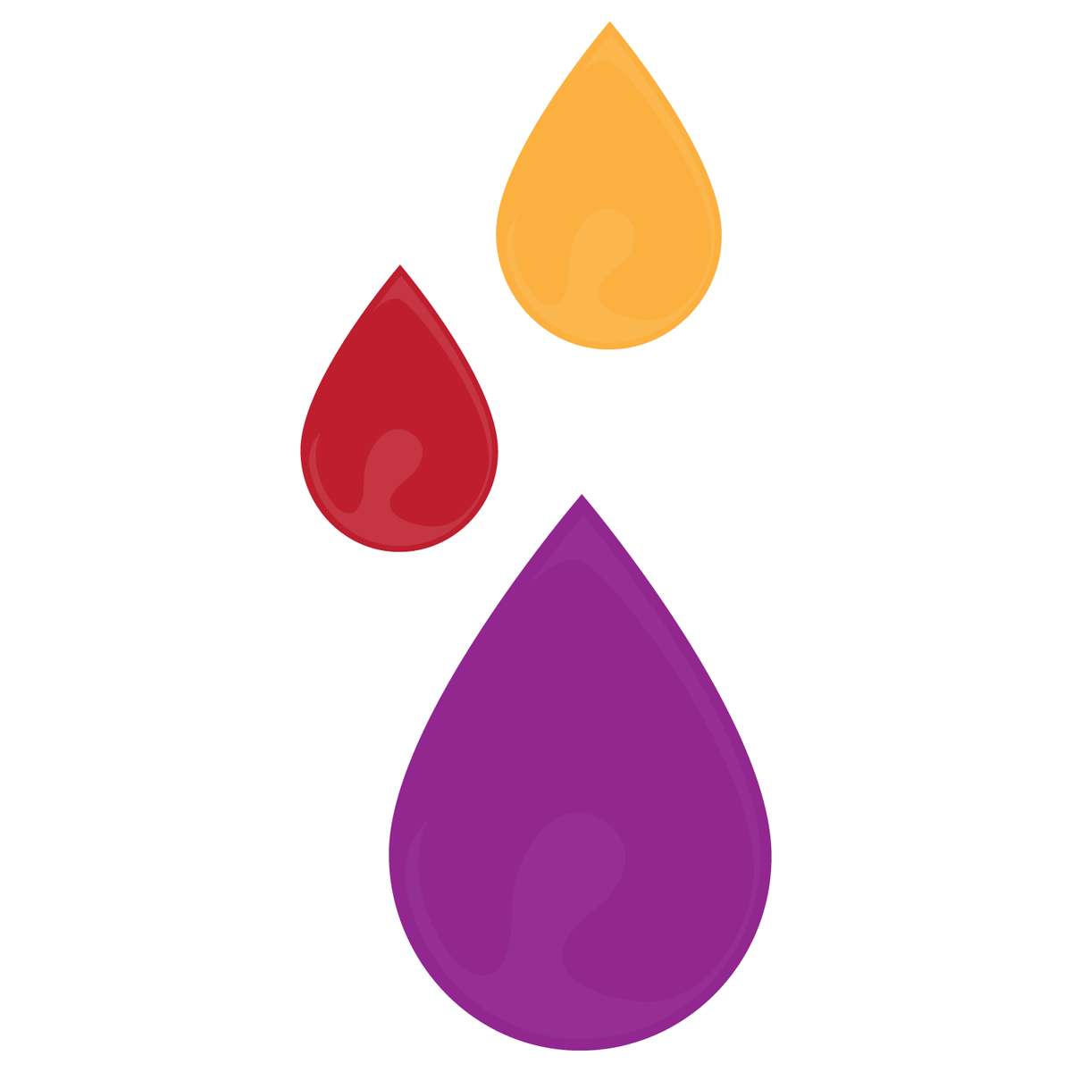 Conjunto De Três Gotas Coloridas Cores Png Grátis Para Baixar