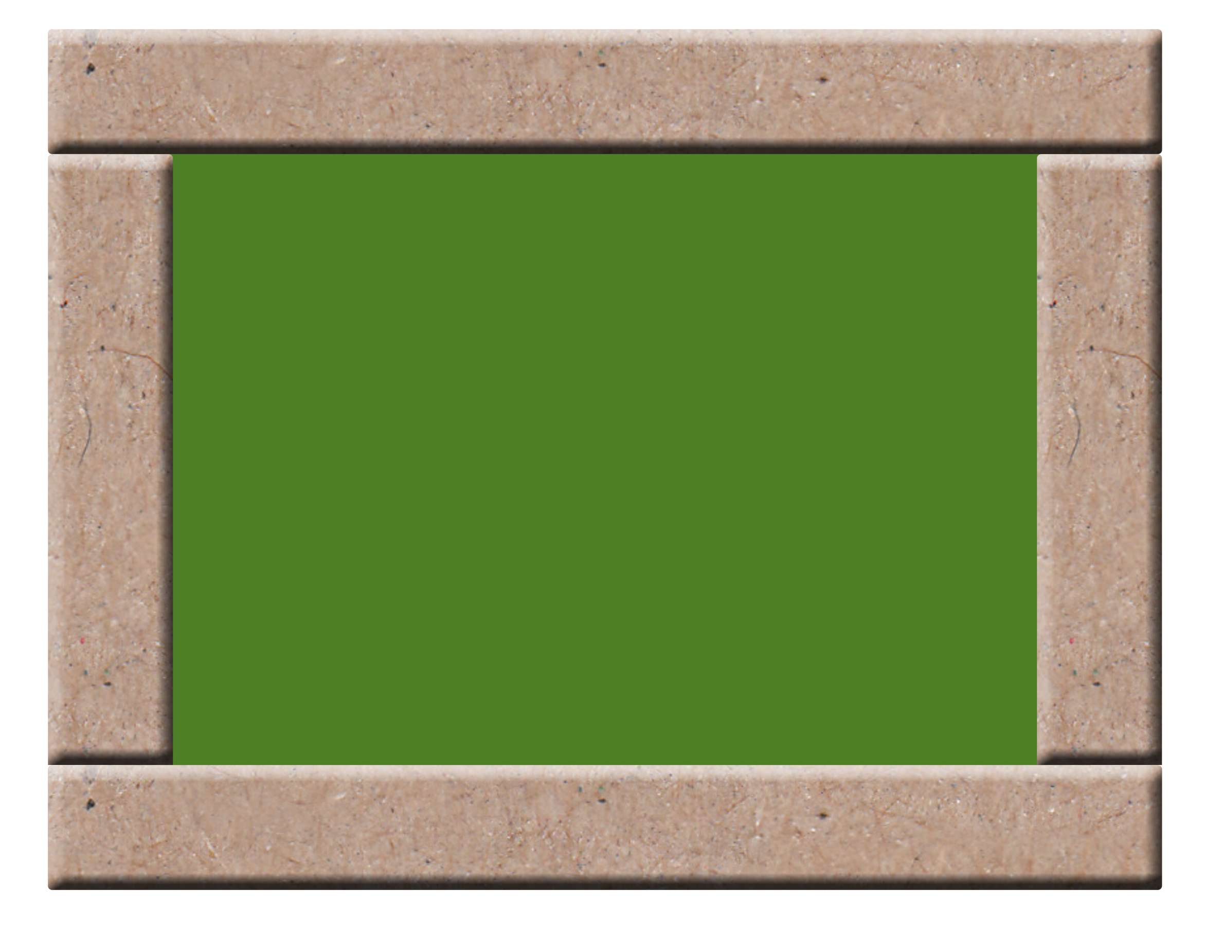 Moldura Retangular Bege Verde Design Png Grátis Para Baixar