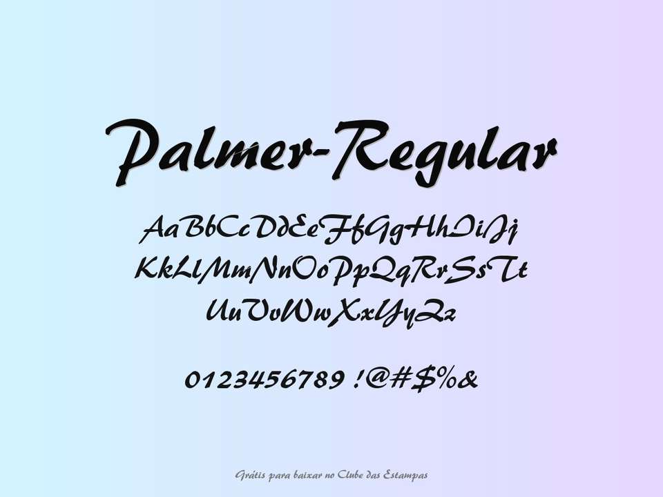 Fonte Palmer Regular Grátis Para Baixar