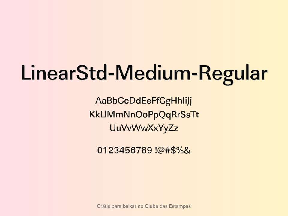 Fonte Linearstd Medium Regular Grátis Para Baixar