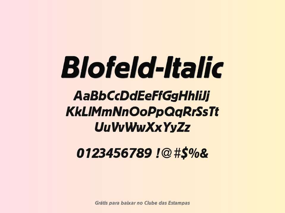 Fonte Blofeld Italic Grátis Para Baixar