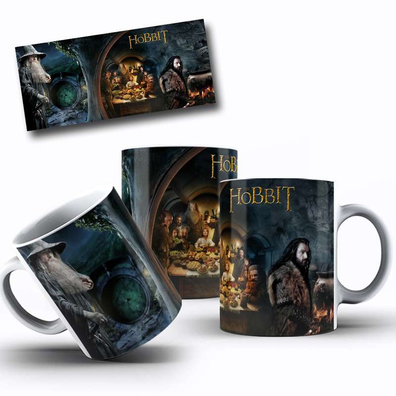 Arte Para Caneca The Hobbit Personagens Série Fantasia 15