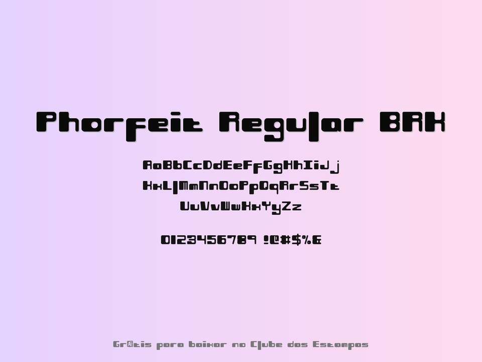 Fonte Phorfeit Regular Brk Grátis Para Baixar