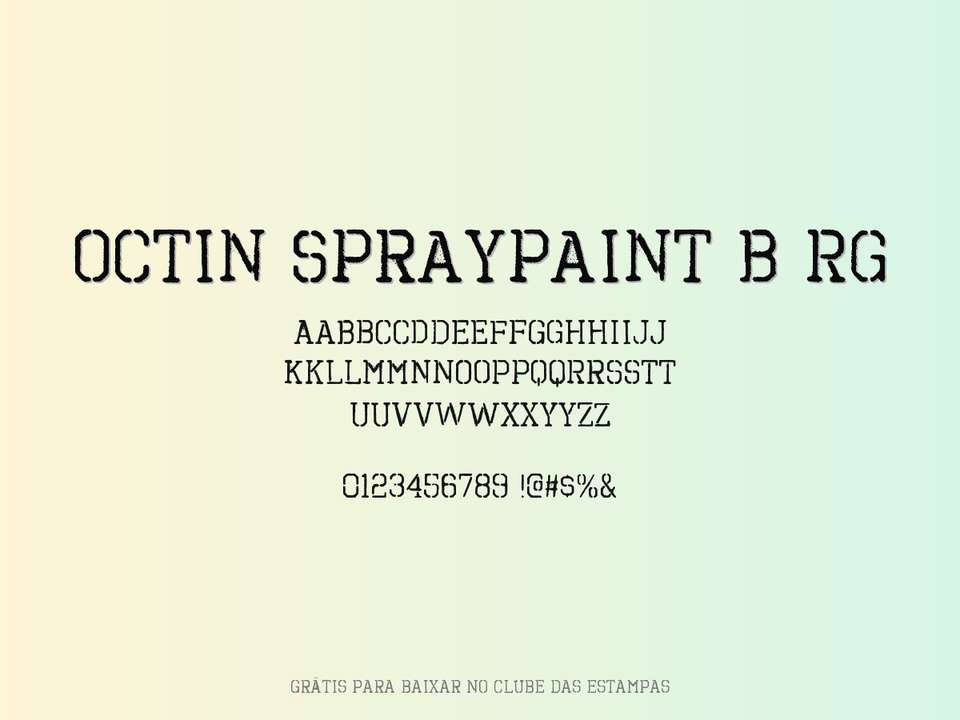 Fonte Octin Spraypaint B Rg Grátis Para Baixar