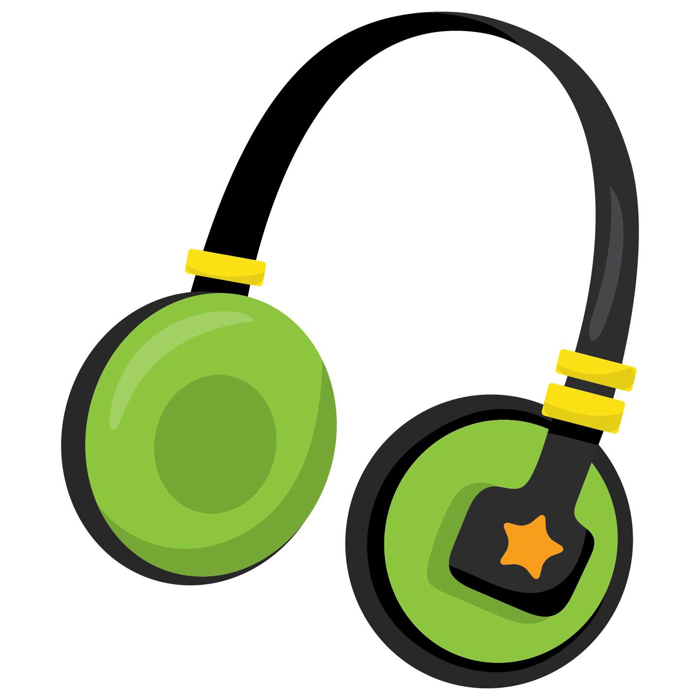 Fones De Ouvido Verdes Pretos Áudio Png Grátis Para Baixar