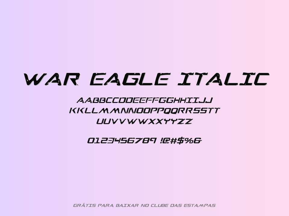 Fonte War Eagle Italic Grátis Para Baixar