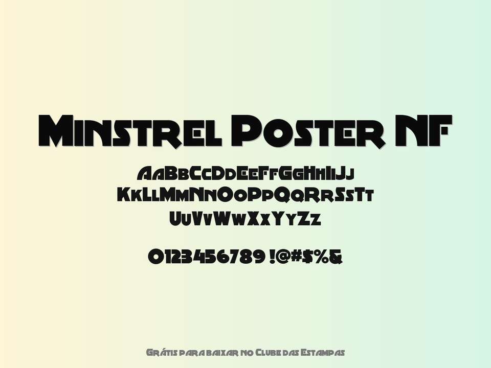 Fonte Minstrel Poster Nf Grátis Para Baixar