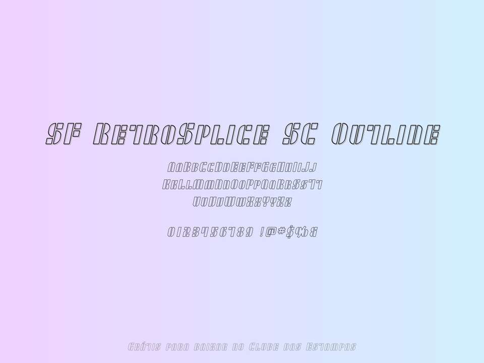 Fonte Sf Retrosplice Sc Outline Grátis Para Baixar