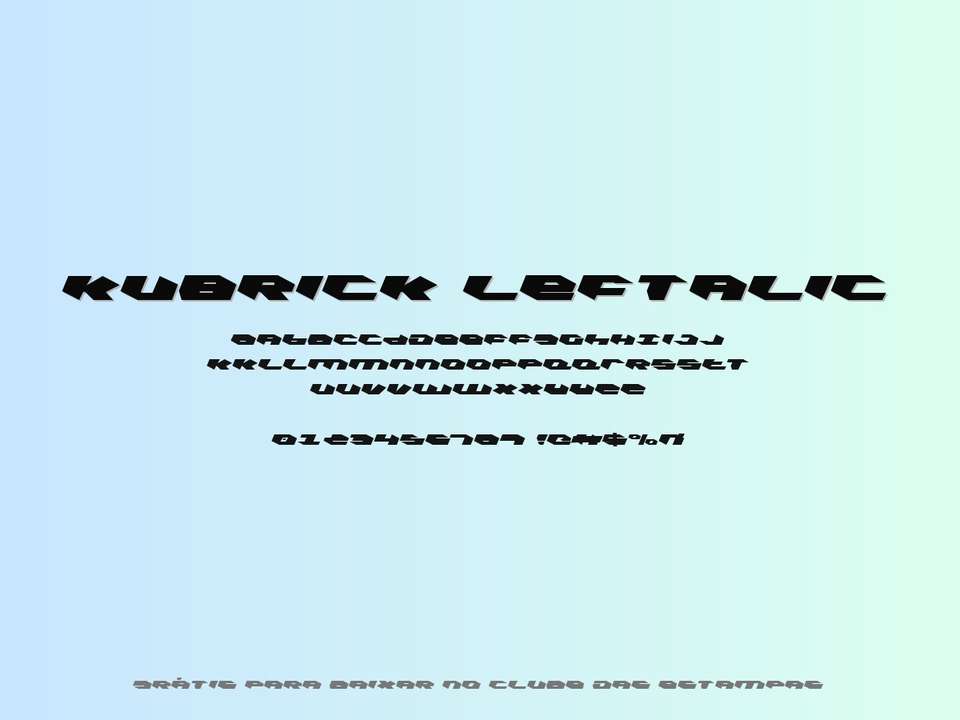 Fonte Kubrick Leftalic Grátis Para Baixar