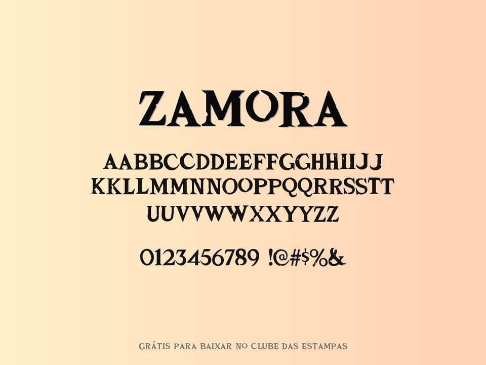 Fonte Zamora Grátis Para Baixar