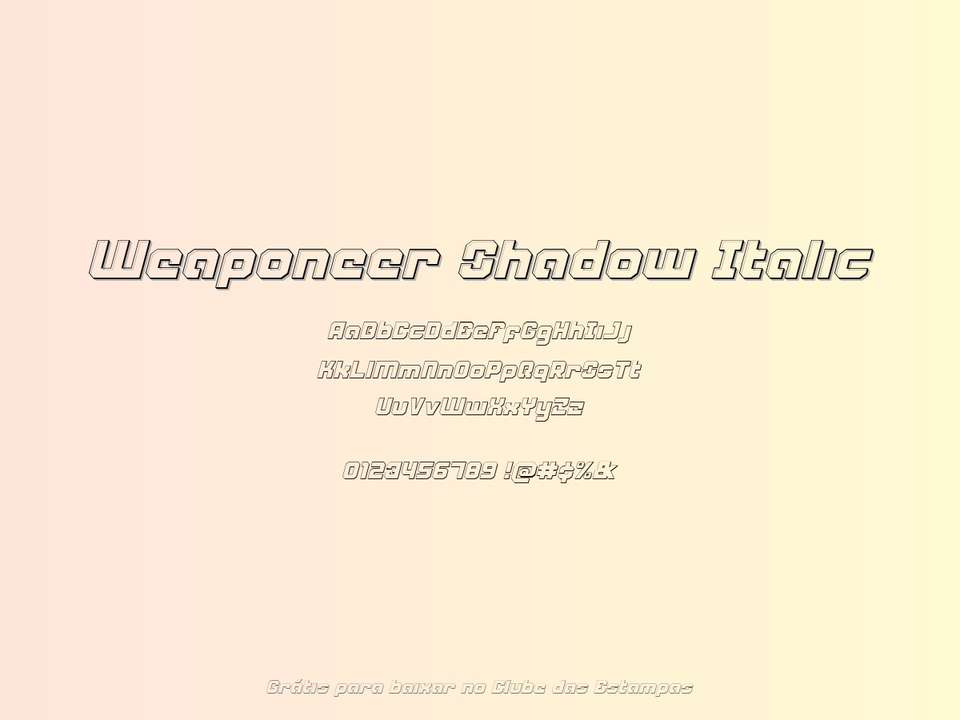 Fonte Weaponeer Shadow Italic Grátis Para Baixar