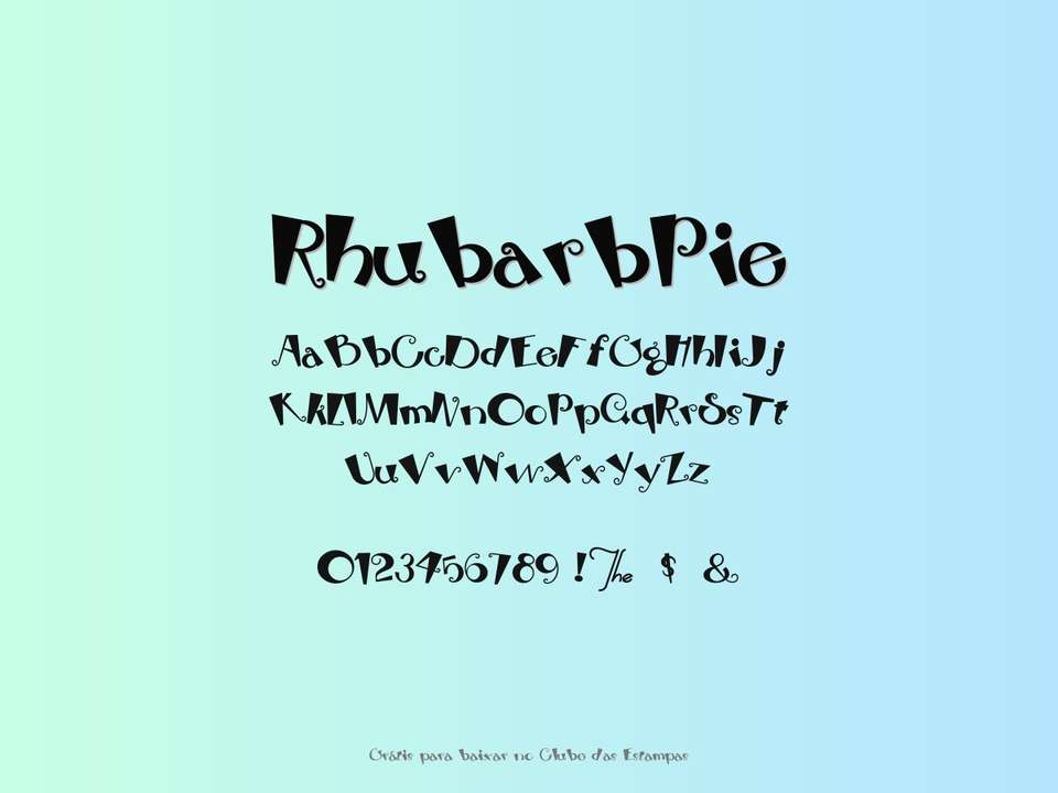 Fonte Rhubarbpie Grátis Para Baixar