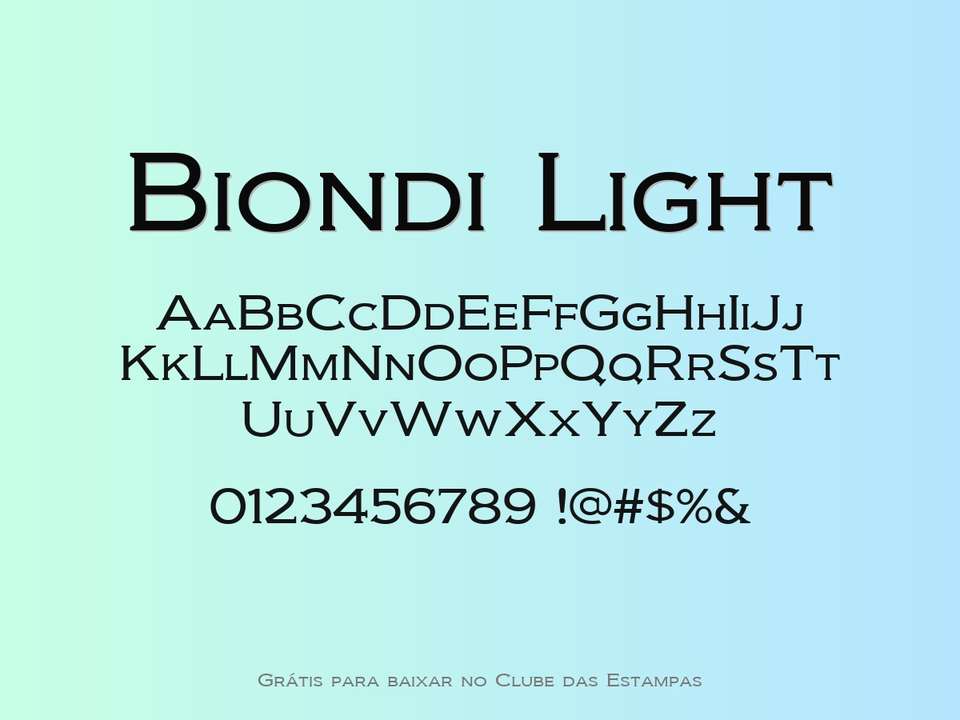 Fonte Biondi Light Grátis Para Baixar