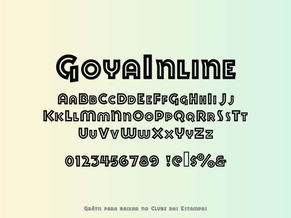 Fonte Goyainline Grátis Para Baixar