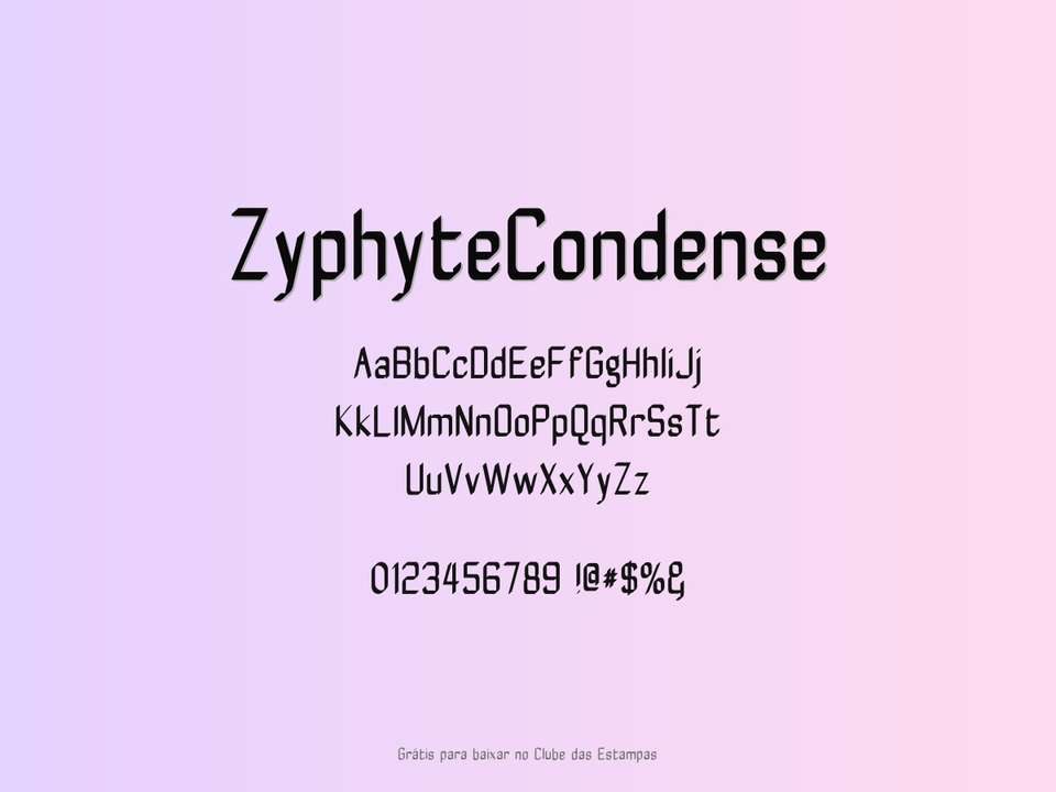 Fonte Zyphytecondense Grátis Para Baixar