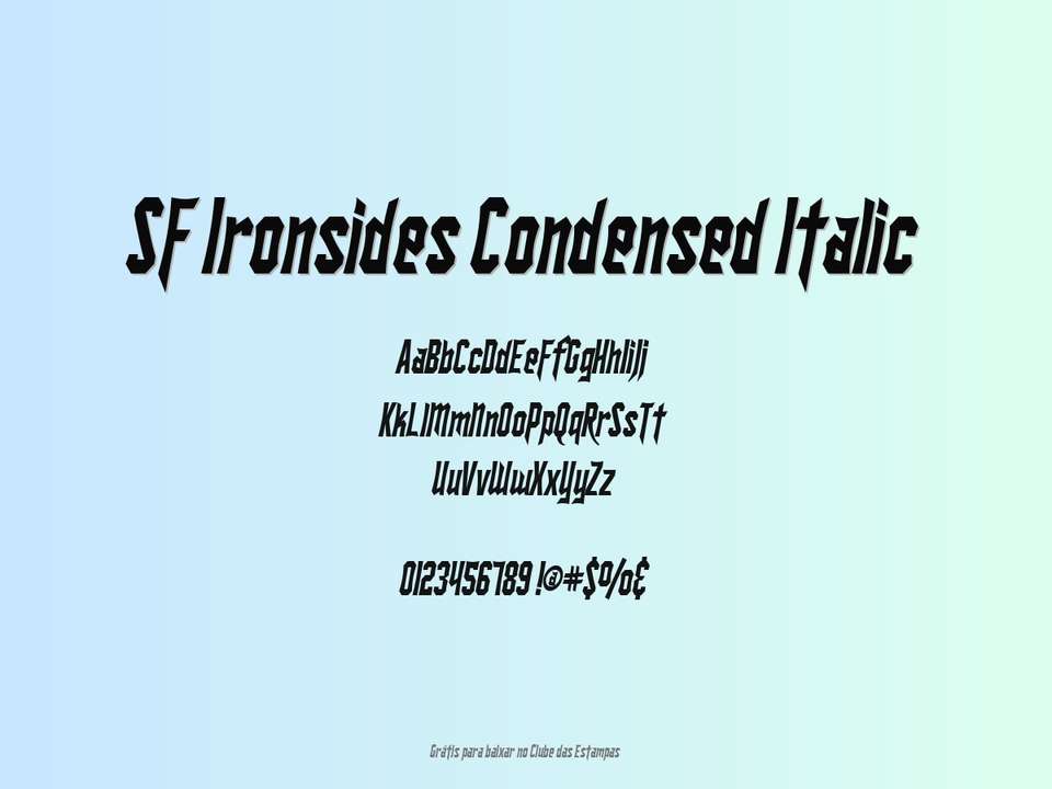 Fonte Sf Ironsides Condensed Italic Grátis Para Baixar