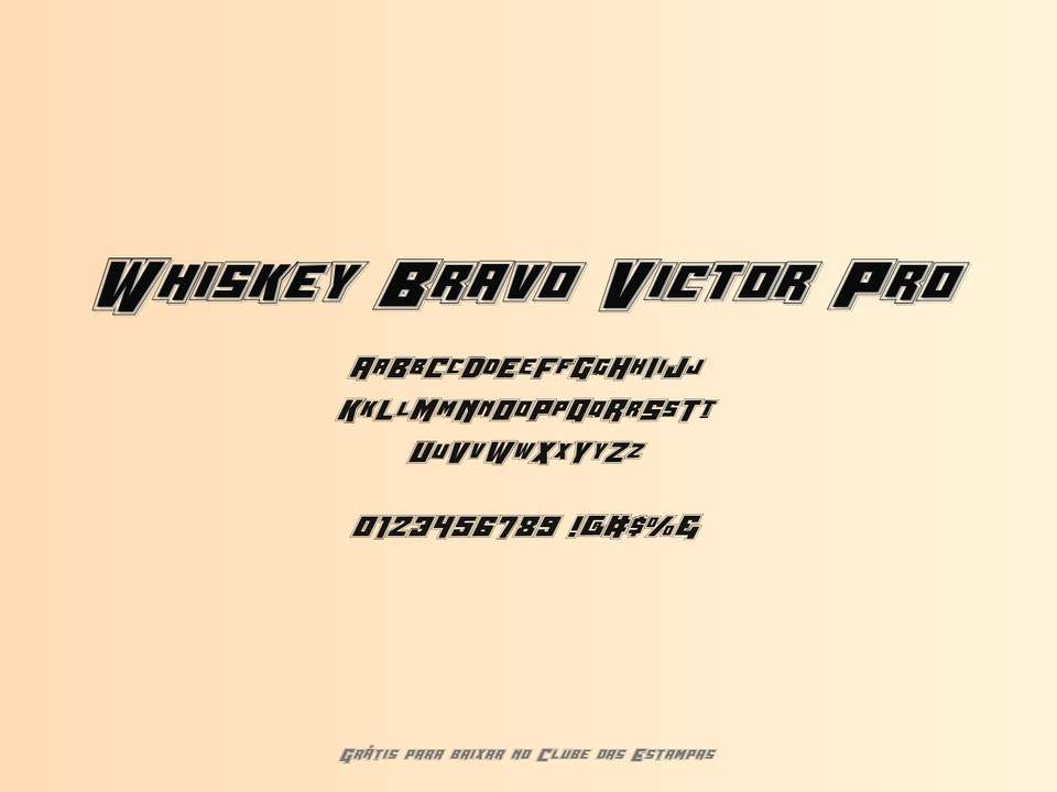 Fonte Whiskey Bravo Victor Pro Grátis Para Baixar