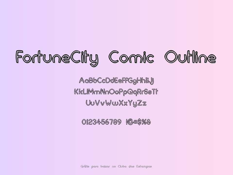 Fonte Fortunecity Comic Outline Grátis Para Baixar