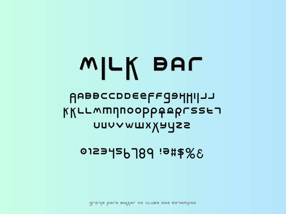Fonte Milk Bar Grátis Para Baixar