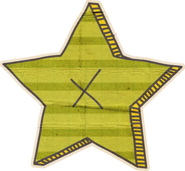 Estrela Amarela Com Marcação De X Símbolos Png Grátis Para Baixar