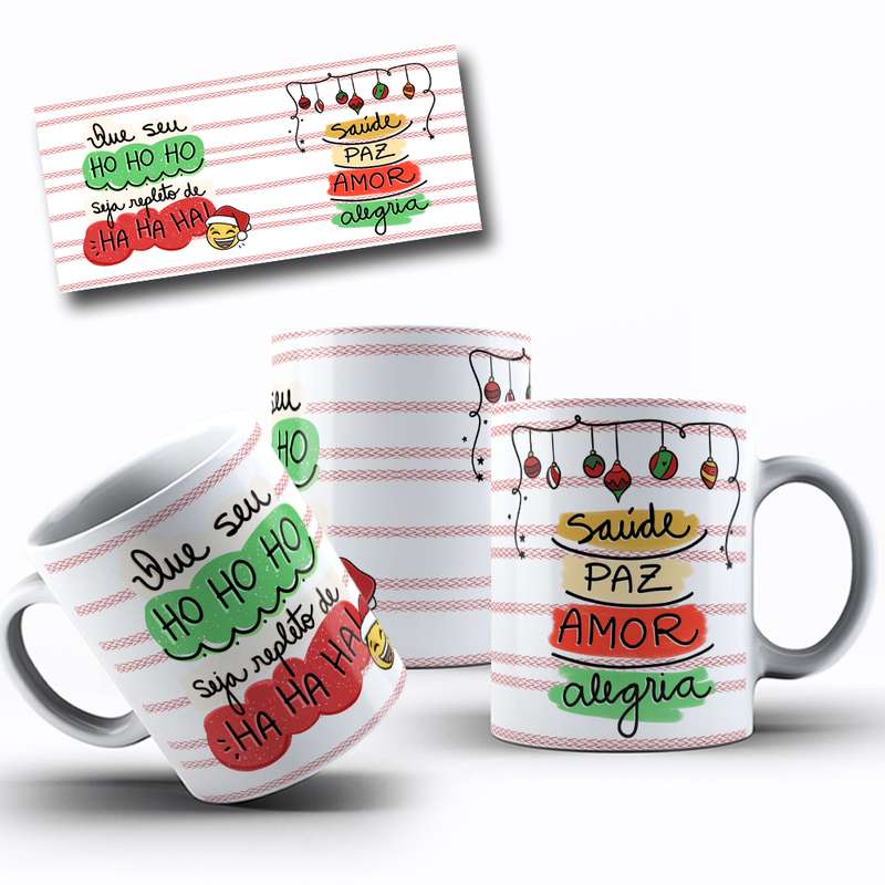 Arte Para Caneca Natal Feliz Personagens Serie Estilo 6