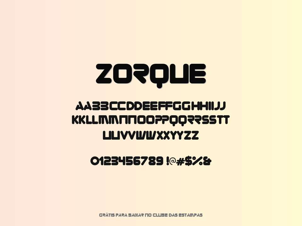 Fonte Zorque Grátis Para Baixar