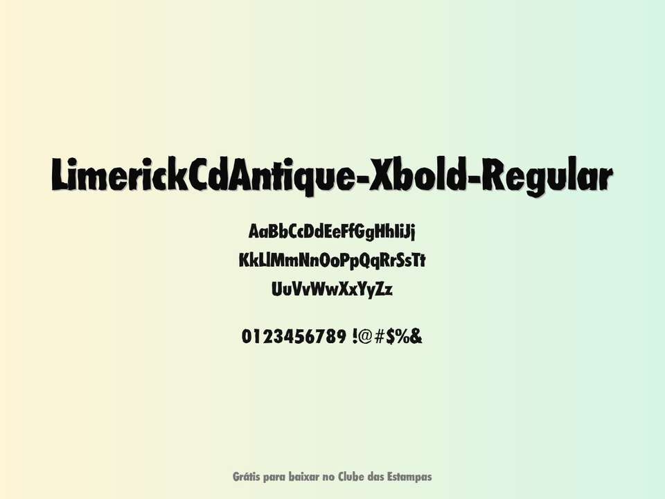 Fonte Limerickcdantique Xbold Regular Grátis Para Baixar