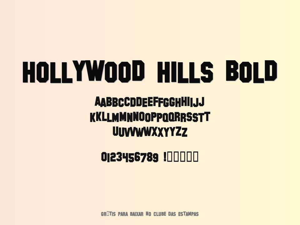 Fonte Hollywood Hills Bold Grátis Para Baixar
