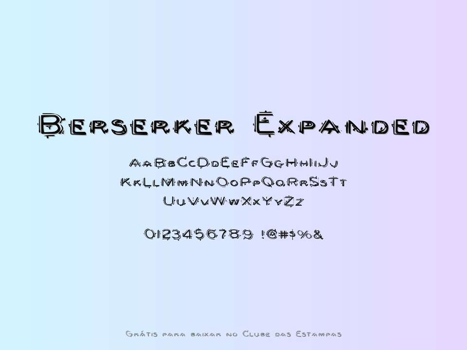 Fonte Berserker Expanded Grátis Para Baixar