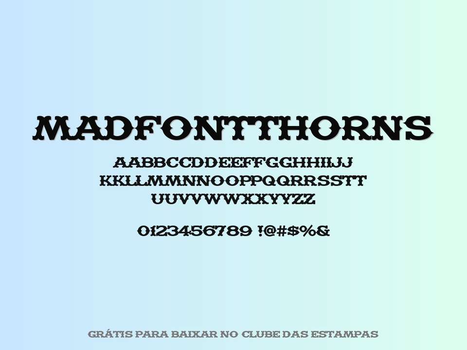 Fonte Madfontthorns Grátis Para Baixar