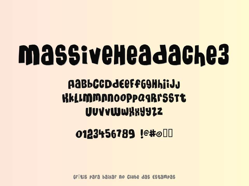 Fonte Massiveheadache3 Grátis Para Baixar