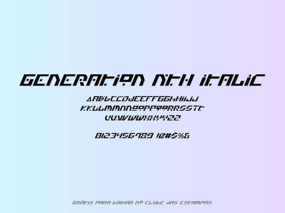 Fonte Generation Nth Italic Grátis Para Baixar