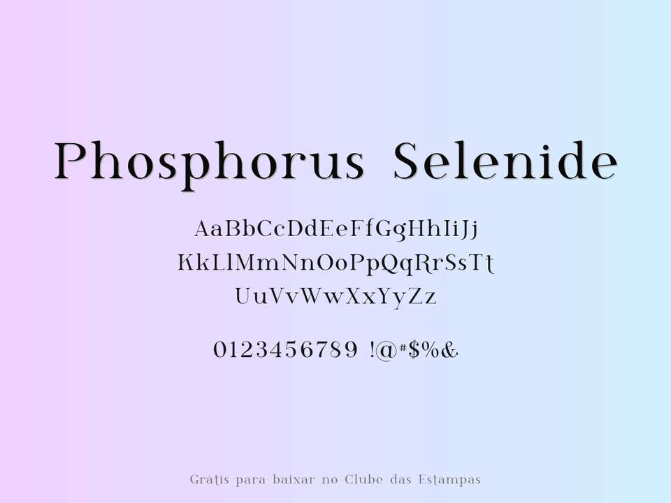 Fonte Phosphorus Selenide Grátis Para Baixar