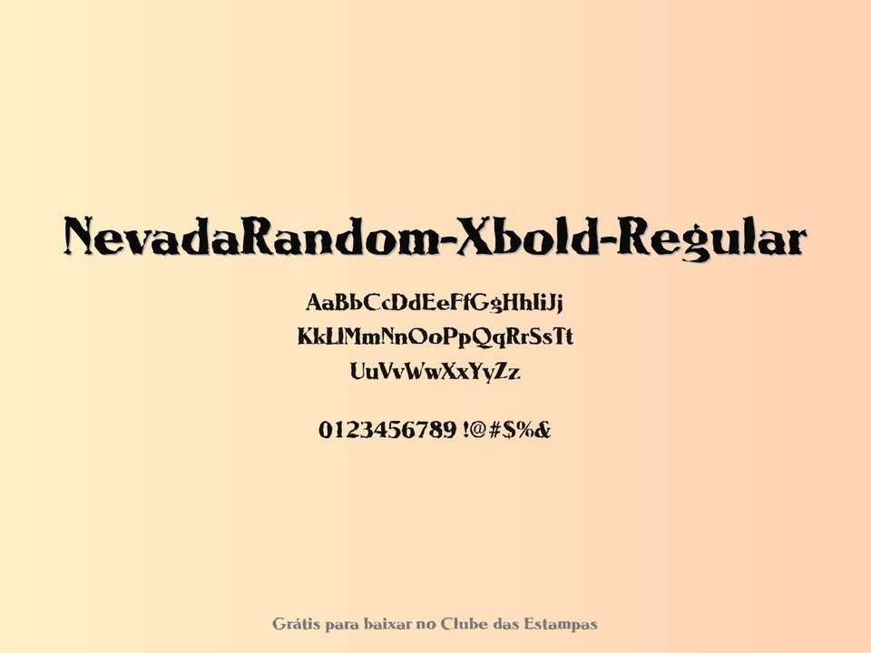 Fonte Nevadarandom Xbold Regular Grátis Para Baixar
