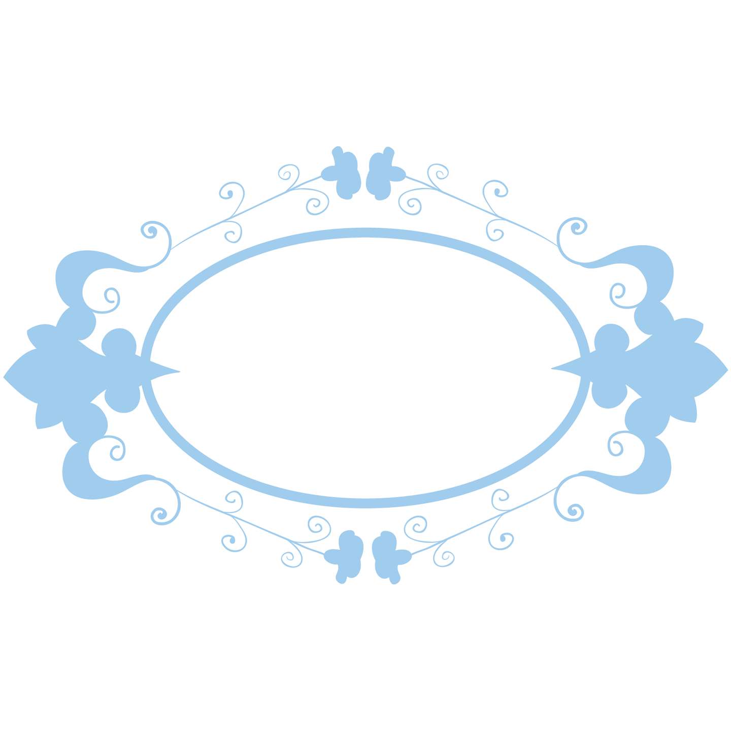 Moldura Decorativa Azul Decoração Png Grátis Para Baixar