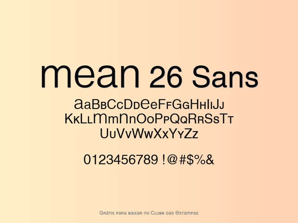 Fonte Mean 26 Sans Grátis Para Baixar