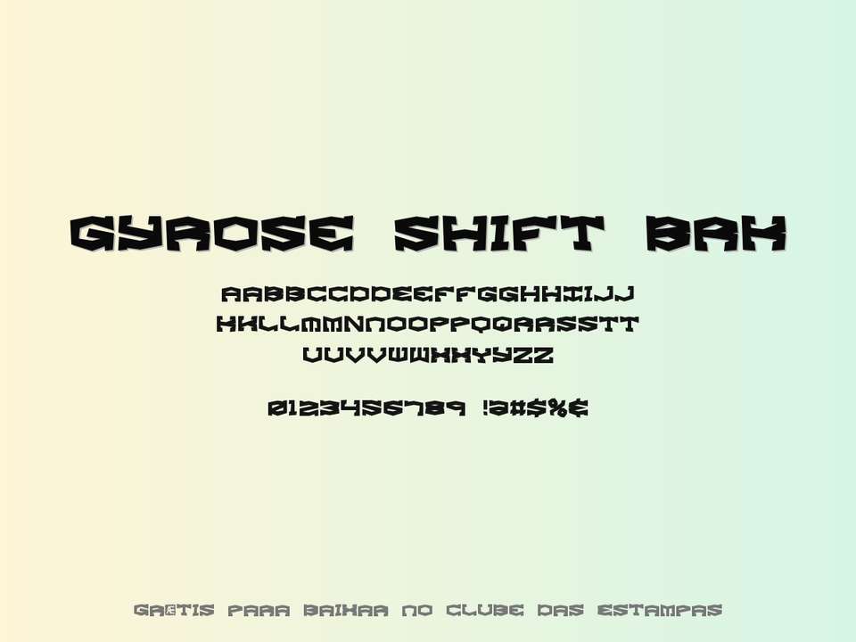 Fonte Gyrose Shift Brk Grátis Para Baixar
