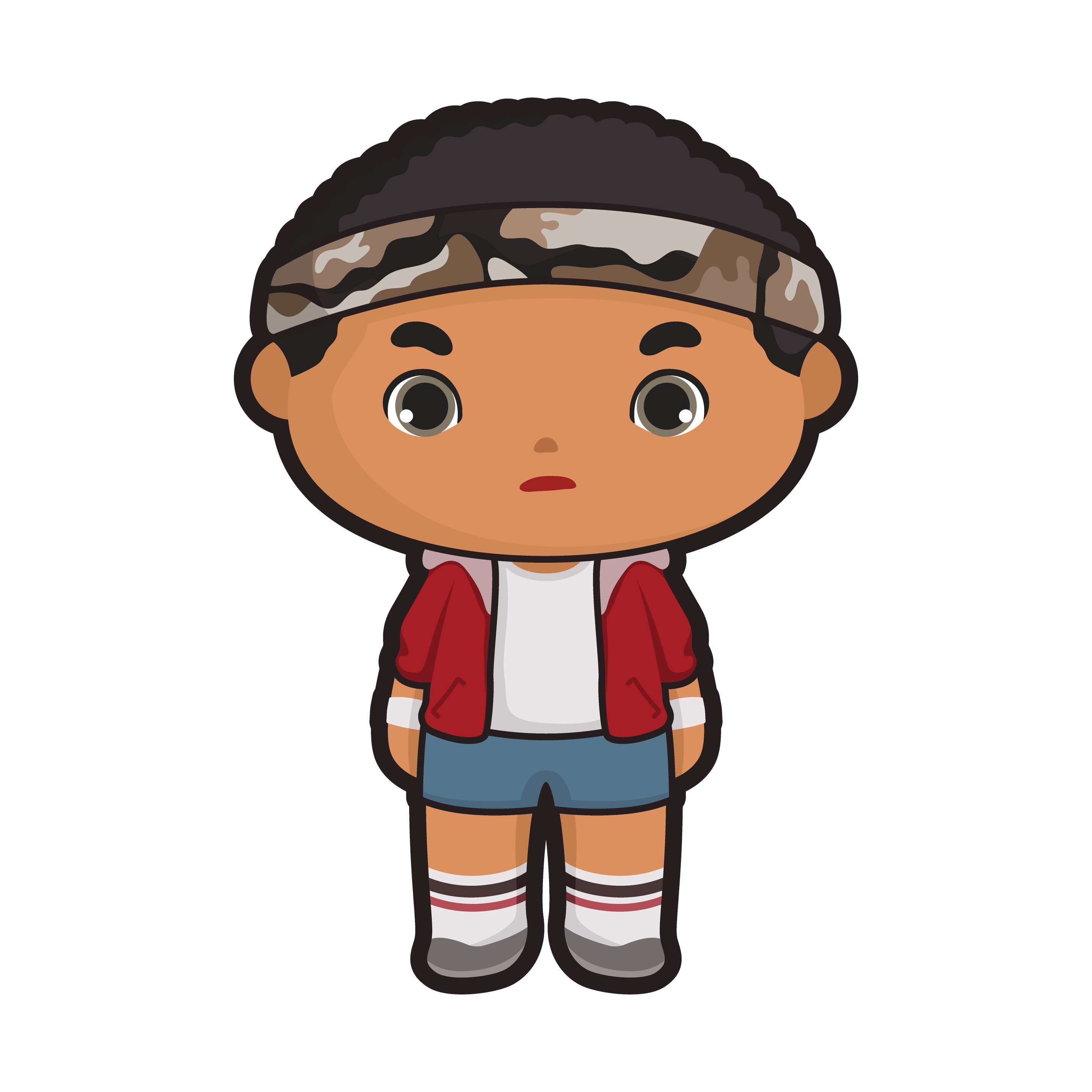 Menino Cartoon Com Bandana Personagem Png Grátis Para Baixar