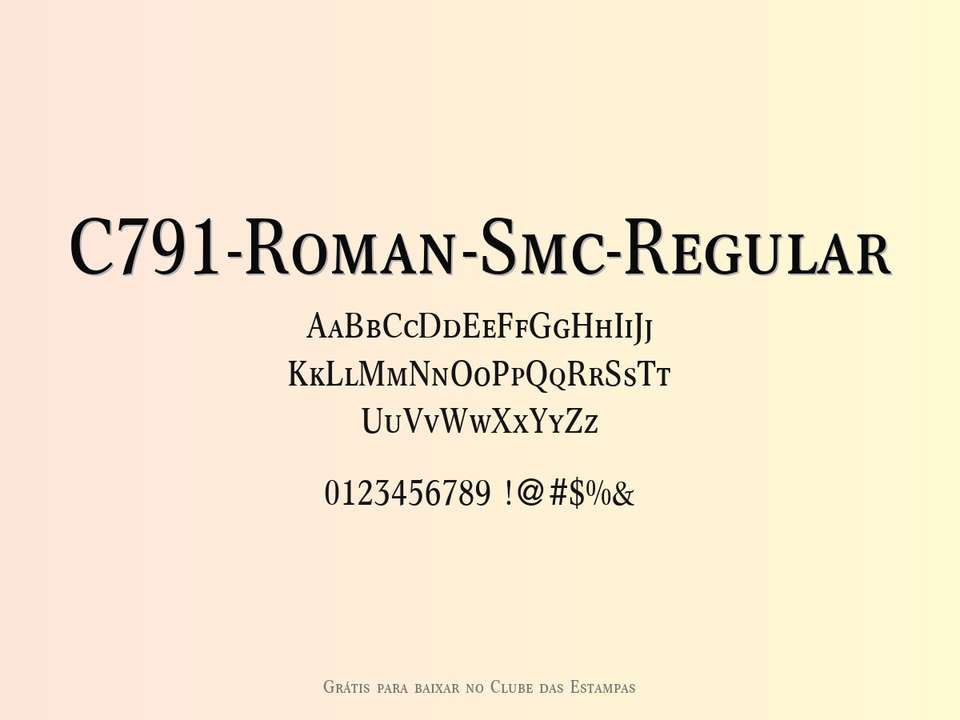 Fonte C791 Roman Smc Regular Grátis Para Baixar