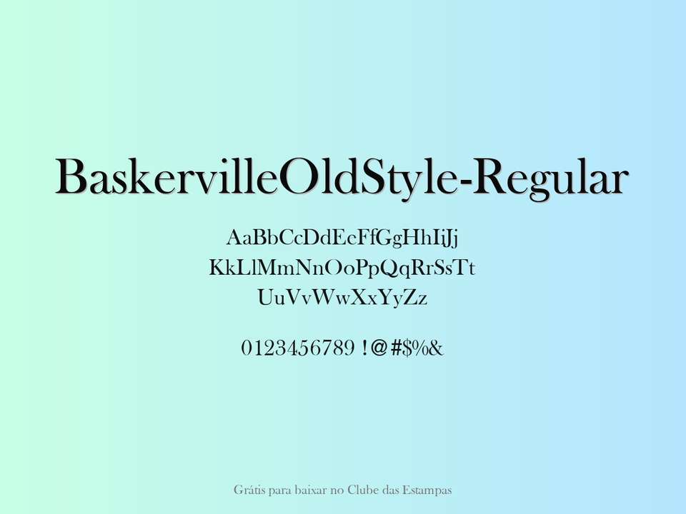 Fonte Baskervilleoldstyle Regular Grátis Para Baixar