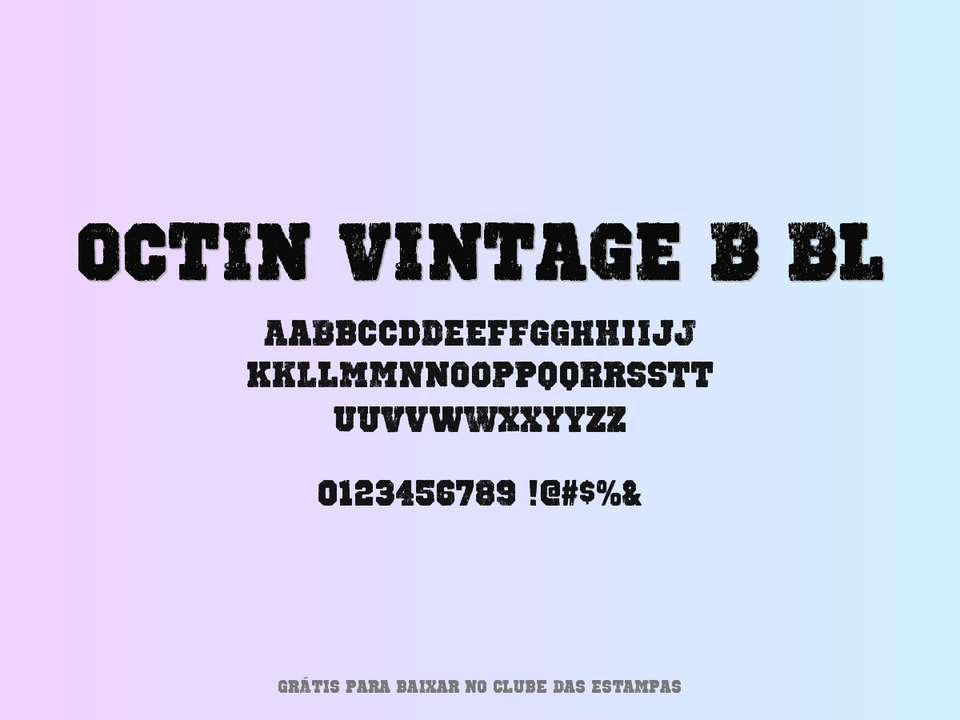 Fonte Octin Vintage B Bl Grátis Para Baixar