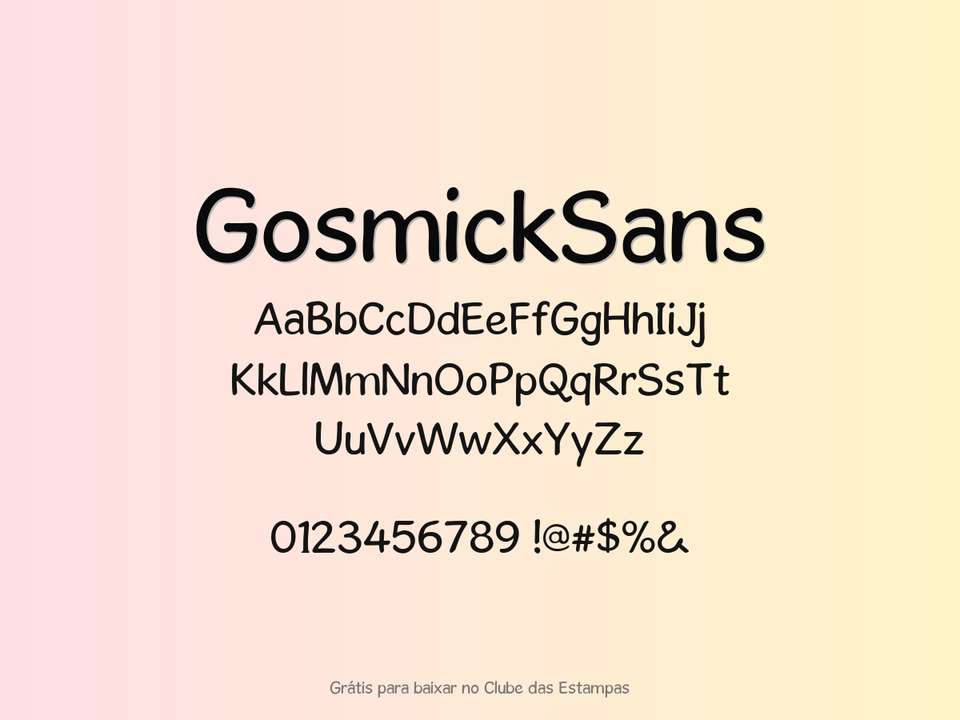 Fonte Gosmicksans Grátis Para Baixar